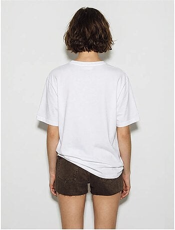 T-shirt oversize imprimé à col v lucci