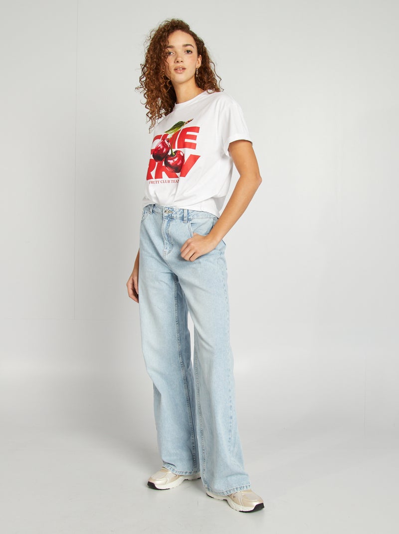 T-shirt oversize imprimé Blanc - Kiabi