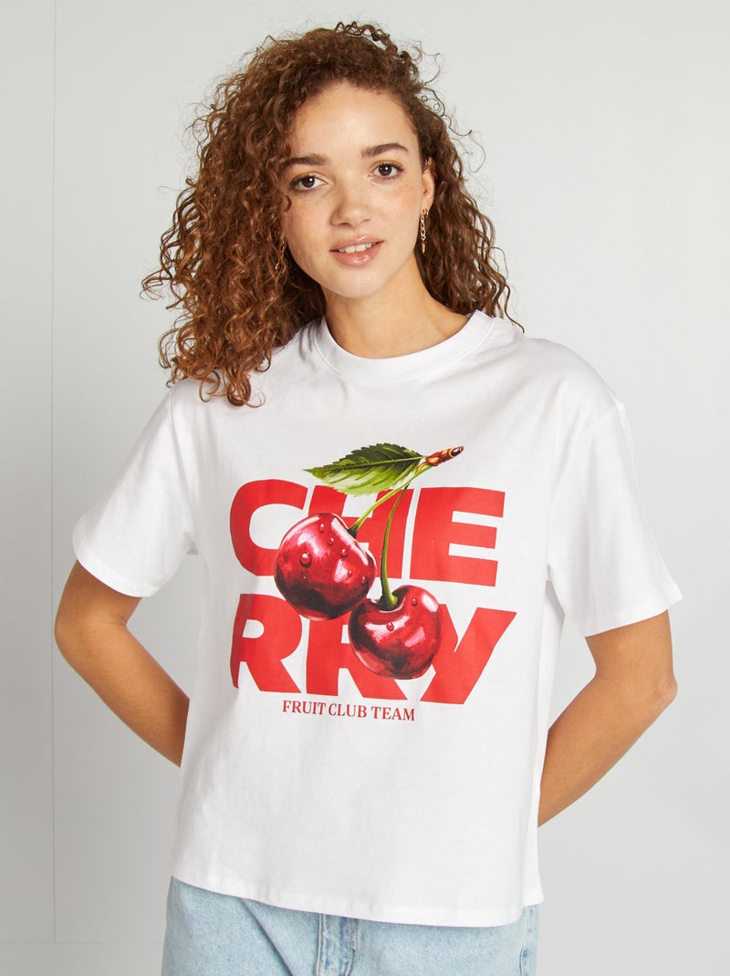 T-shirt oversize imprimé Blanc - Kiabi