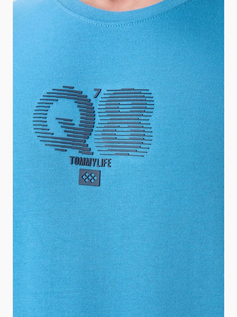 T-shirt oversize imprimé logo à col rond tommy Bleu - Kiabi