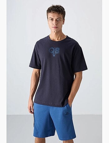 T-shirt oversize imprimé logo à col rond tommy
