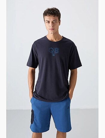 T-shirt oversize imprimé logo à col rond tommy