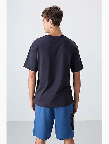T-shirt oversize imprimé logo à col rond tommy