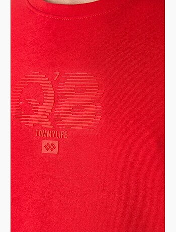 T-shirt oversize imprimé logo à col rond tommy
