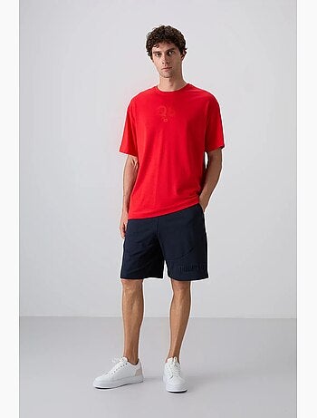 T-shirt oversize imprimé logo à col rond tommy