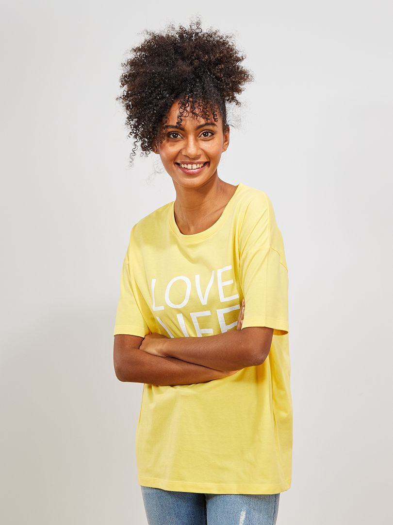 T shirt best sale oversize jaune