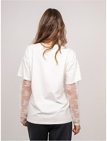 T-shirt oversize manches dentelle falea