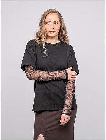 T-shirt oversize manches dentelle falea