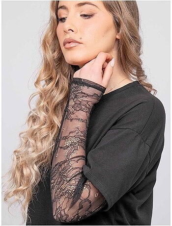 T-shirt oversize manches dentelle falea