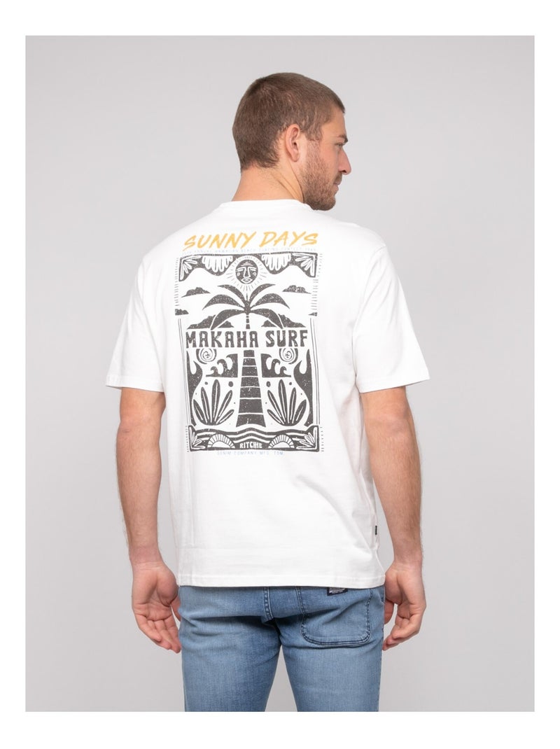 T-shirt oversize motifs NIKIMAKA Ecru - Kiabi