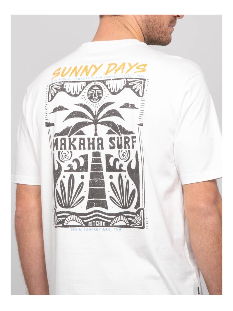 T-shirt oversize motifs NIKIMAKA Ecru - Kiabi