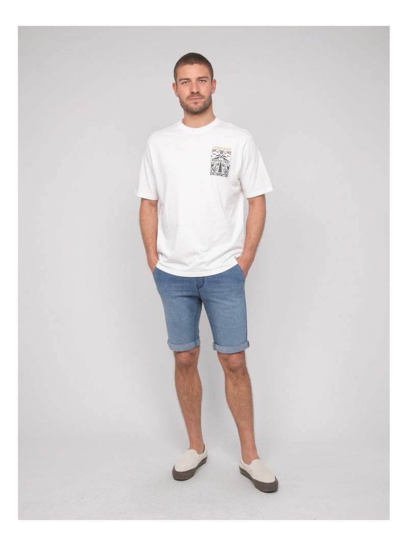 T-shirt oversize motifs NIKIMAKA Ecru - Kiabi