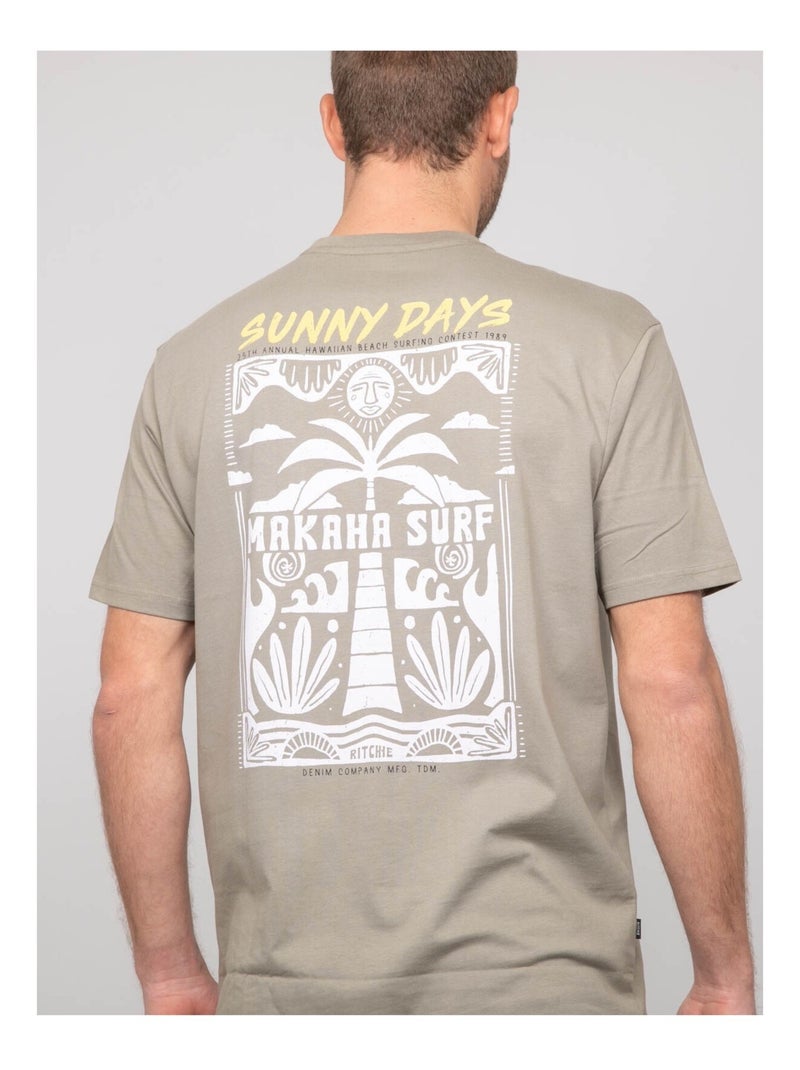 T-shirt oversize motifs NIKIMAKA Kaki - Kiabi