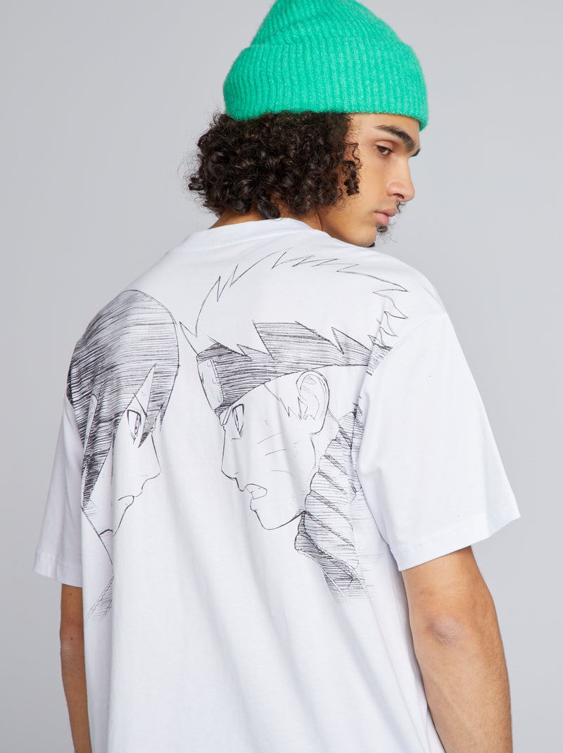 T-shirt oversize 'Naruto' blanc - Kiabi