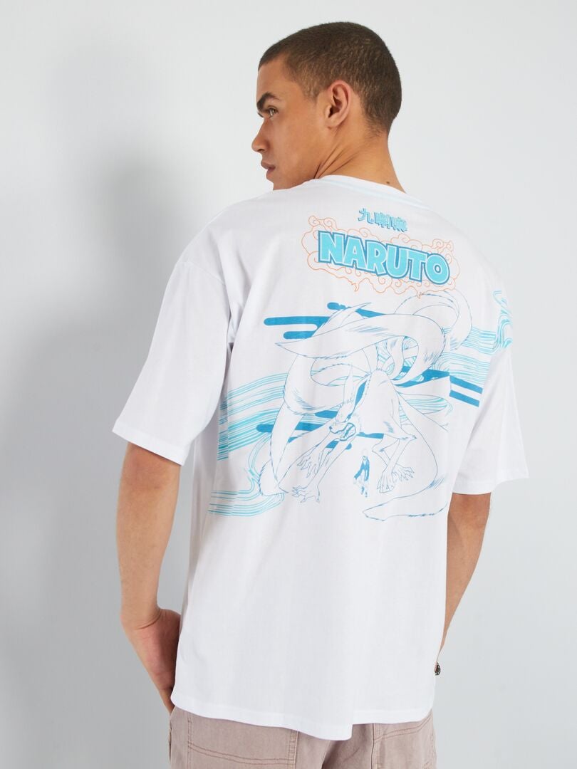 T-shirt oversize 'Naruto' en jersey blanc - Kiabi