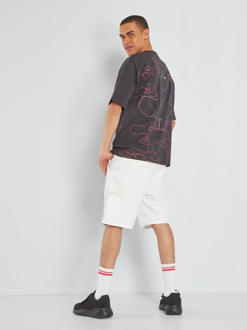 T-shirt oversize 'Naruto' en jersey noir - Kiabi