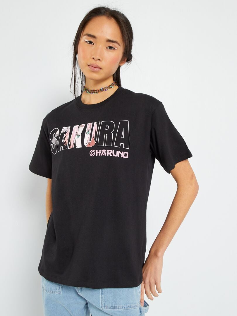 T-shirt oversize 'Naruto' Noir - Kiabi