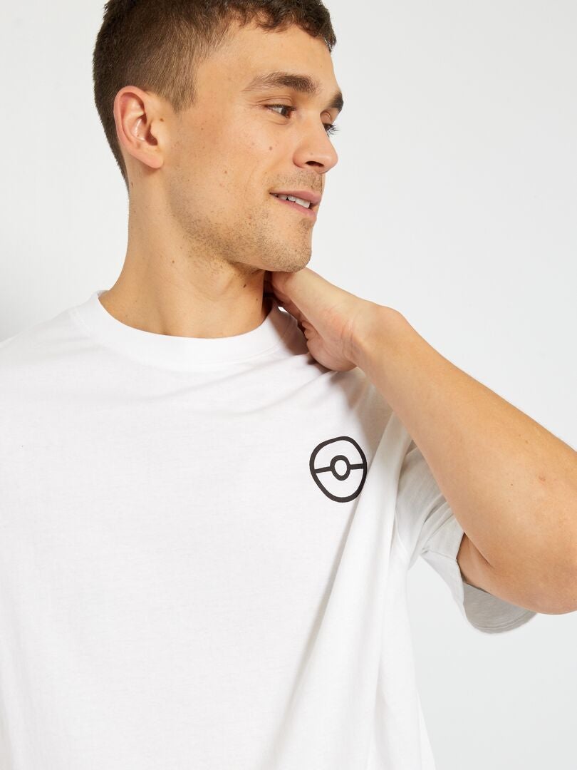 T-shirt oversize 'Pokémon' blanc - Kiabi