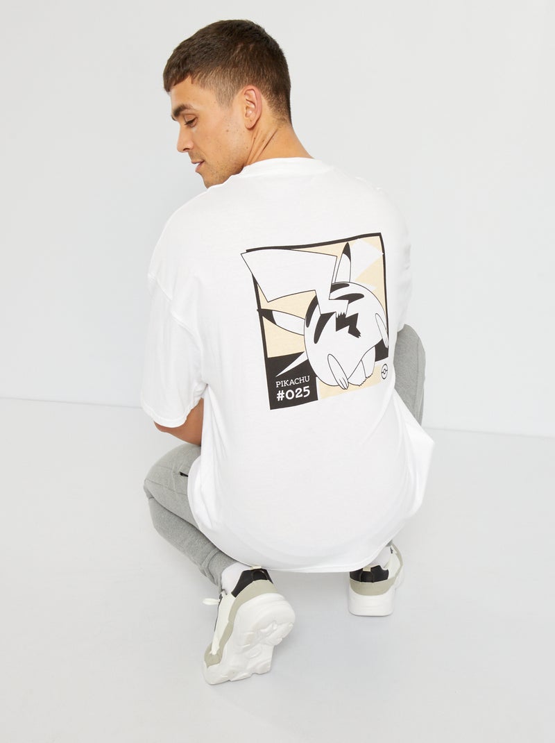 T-shirt oversize 'Pokémon' blanc - Kiabi
