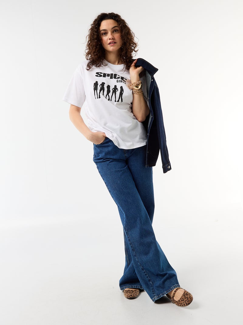 T-shirt oversize Spice Girls à manches courtes Blanc - Kiabi