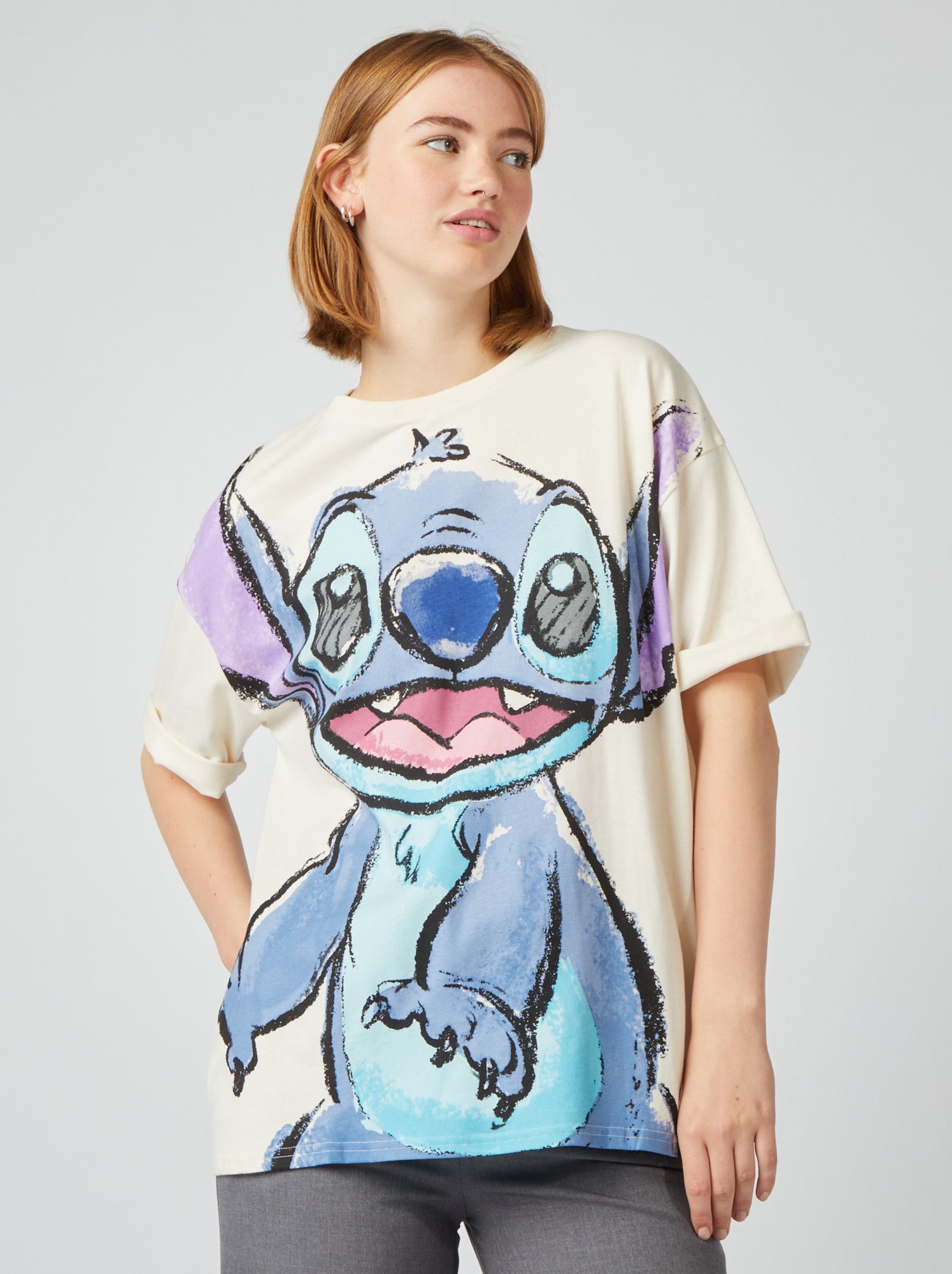 T-shirt Stitch 'Tu Me Manques Grave' - Noir, Taille XXL, Coton, Neuf Avec étiquettes