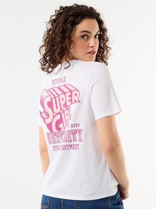 T-shirt oversize 'Supergirl' 'DC Comics' à manches courtes - Kiabi