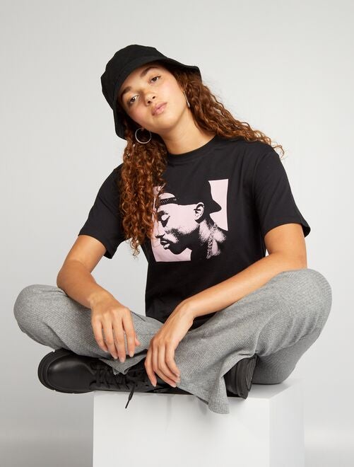 T-shirt oversize 'Tupac' - Kiabi