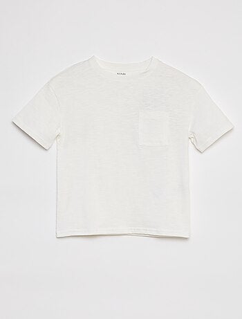 T-shirt oversize uni avec poche