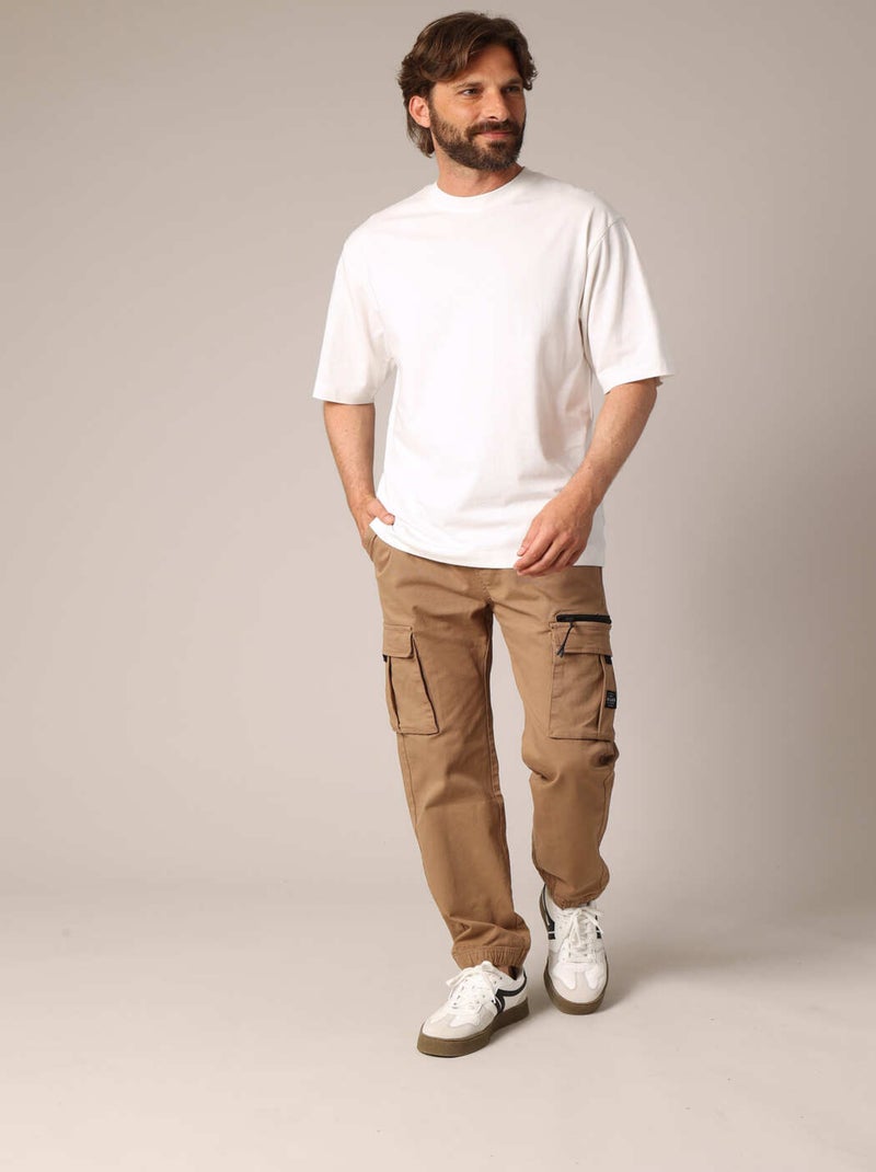 T-shirt oversize uni en 100% coton 'Deeluxe' Ecru - Kiabi