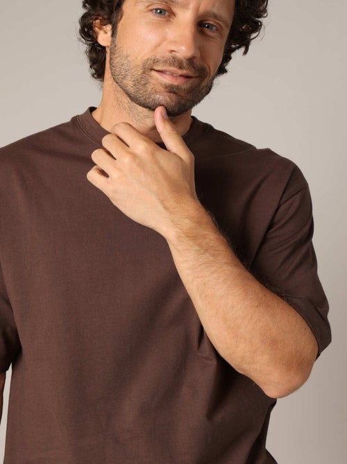 T-shirt oversize uni en 100% coton 'Deeluxe' - Kiabi