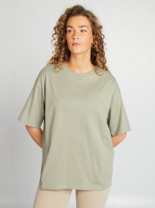 T-shirt oversize uni manches courtes