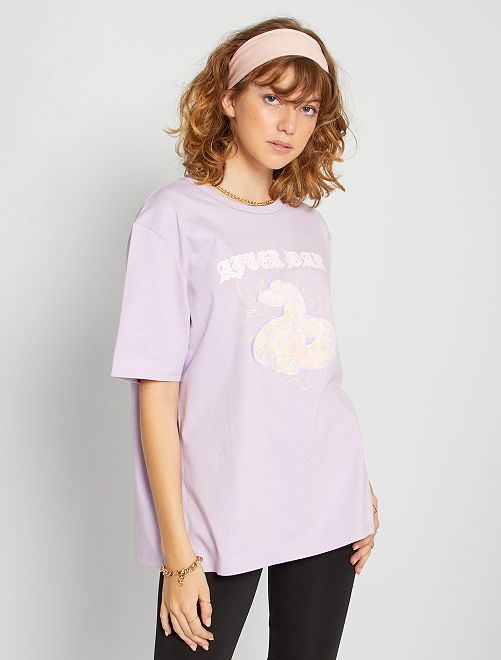 T-shirt oversize                                                                 violet 
