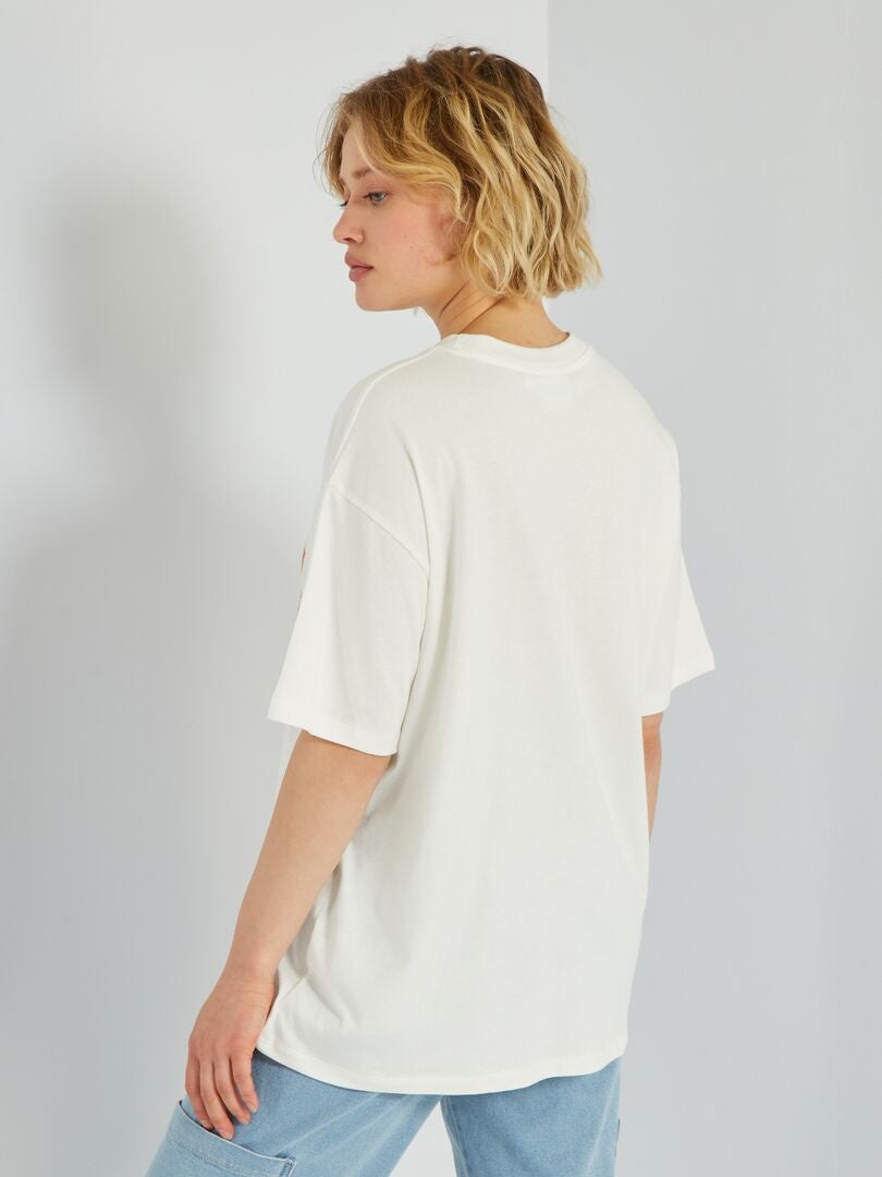 T-shirt oversize 'Warner' Blanc - Kiabi