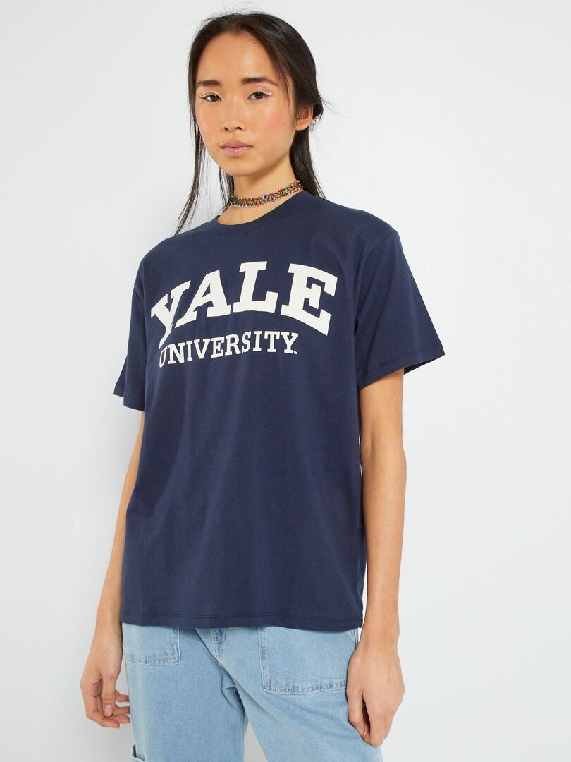 T-shirt oversize 'Yale University' Bleu - Kiabi