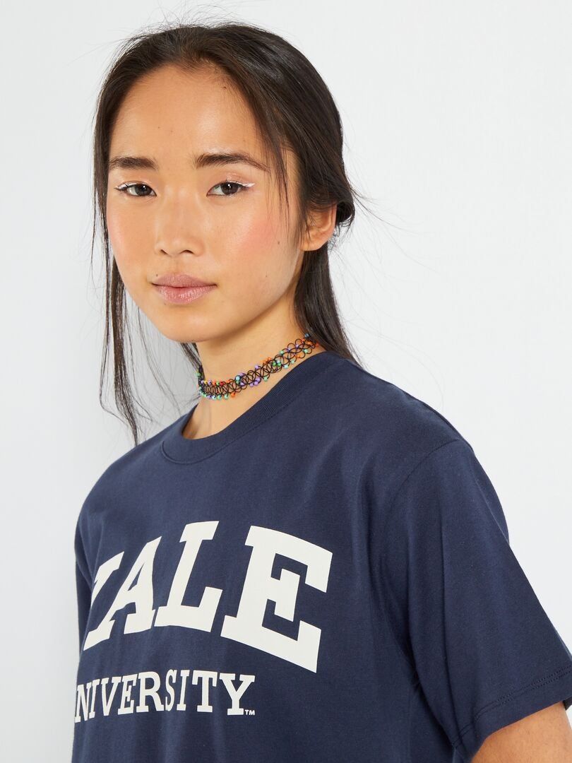 T-shirt oversize 'Yale University' Bleu - Kiabi