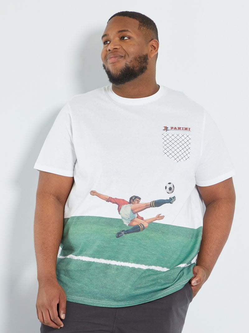 T-shirt 'Panini' en jersey blanc - Kiabi