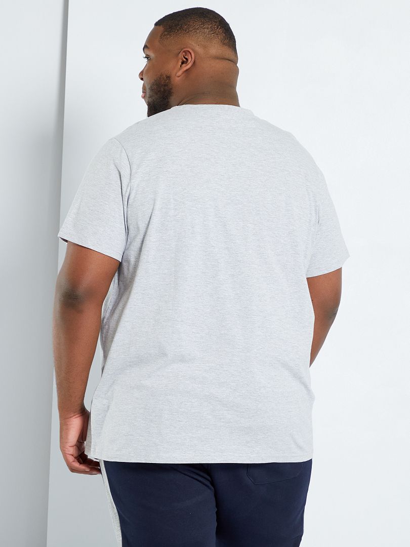 T-shirt 'Panini' gris chiné - Kiabi