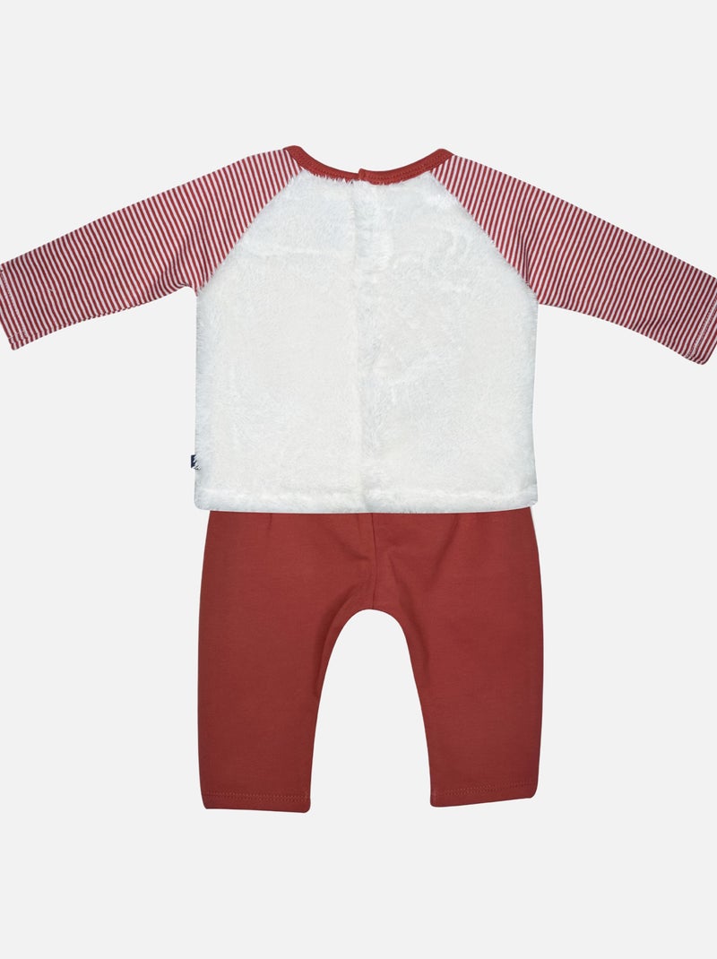 T-SHIRT + PANTALON BEBE FOOTING Rouge - Kiabi