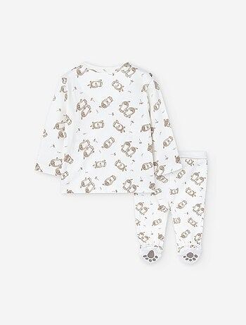 T-shirt + pantalon en coton avec motif