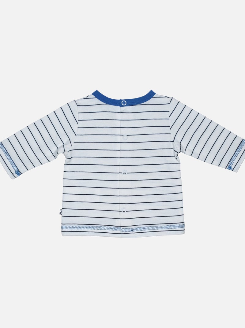 T SHIRT + PANTALON EN JEAN FRANCOIS Bleu - Kiabi