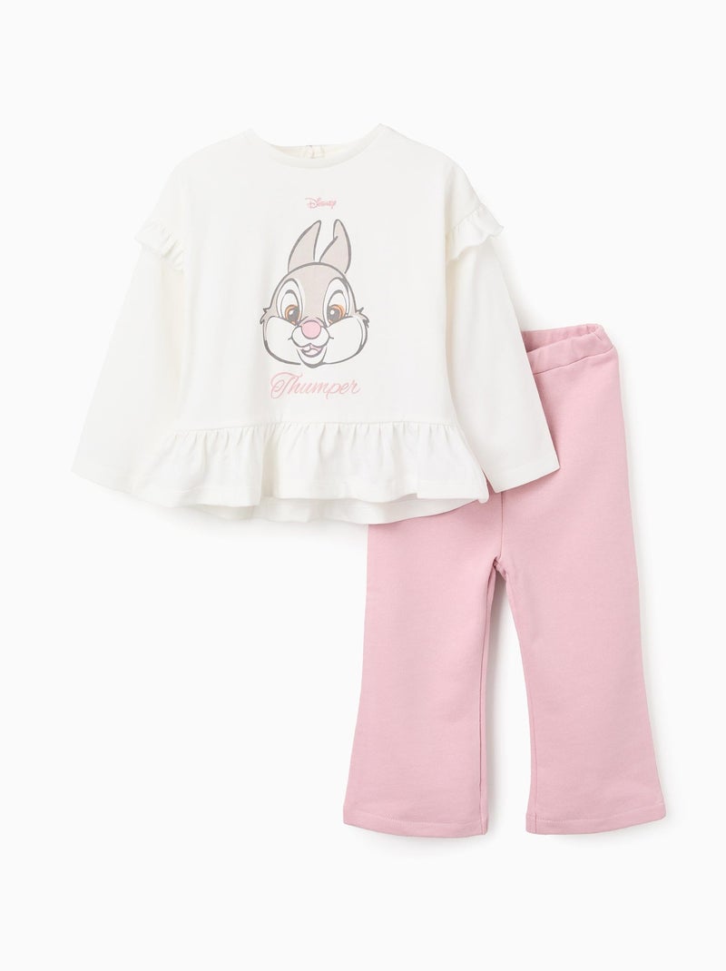 T-Shirt + Pantalon Évasé Bambi Rose clair - Kiabi
