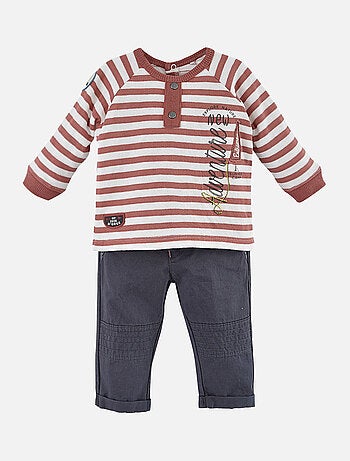 T SHIRT + PANTALON TOILE BEBE GARCON