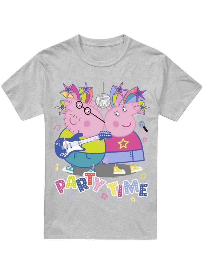 T-shirt party time - peppa pig Gris chiné - Kiabi