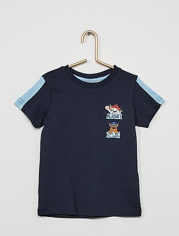 T-shirt double manches 'Pat' Patrouille' - bleu marine - Kiabi - 8.00€