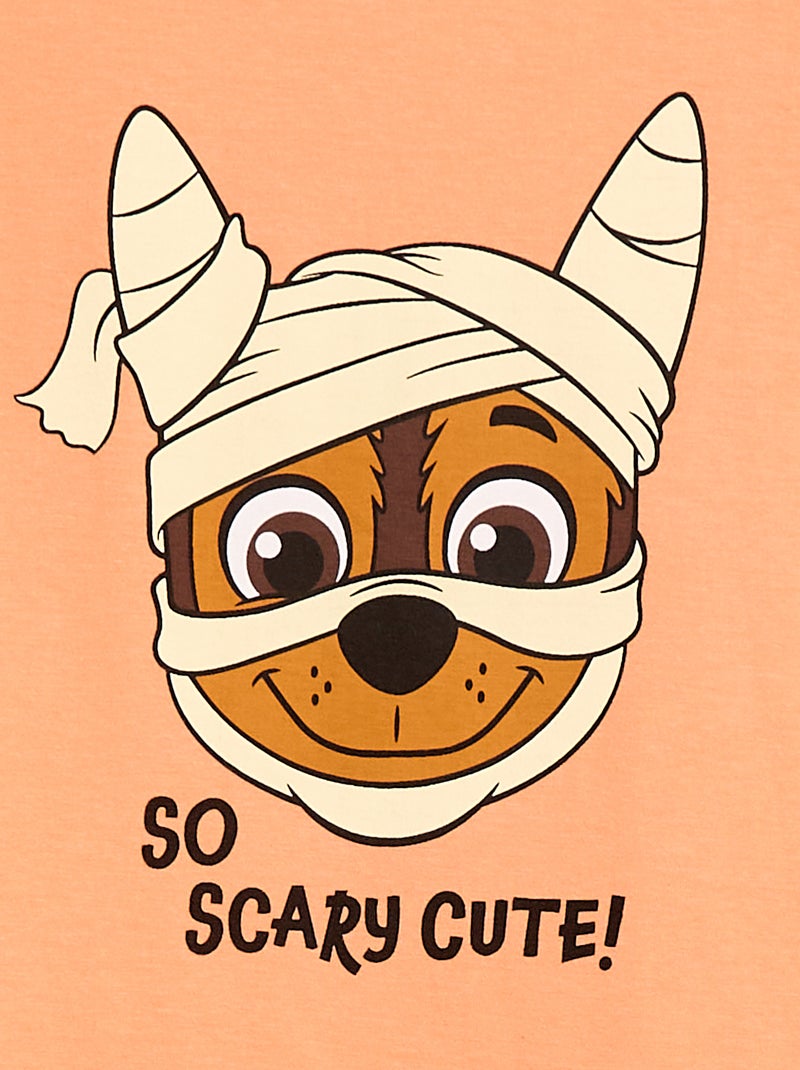 T-shirt 'Pat' Patrouille' 'Halloween' manches courtes Orange - Kiabi