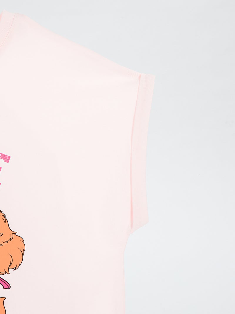 T-shirt 'Pat'Patrouille' sans manches Rose - Kiabi