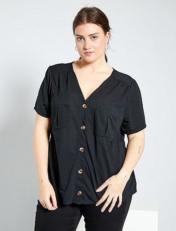 T-shirt patte boutonnée