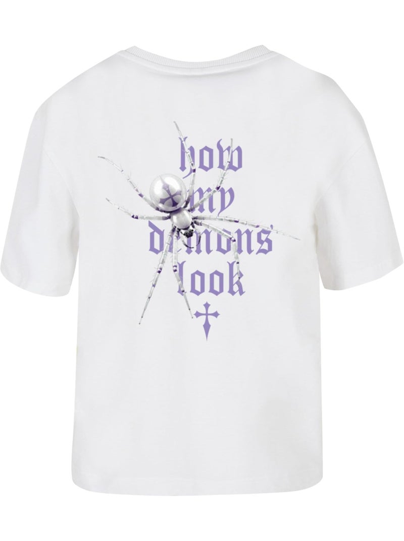 T-shirt pearl spider - miss tee Blanc - Kiabi