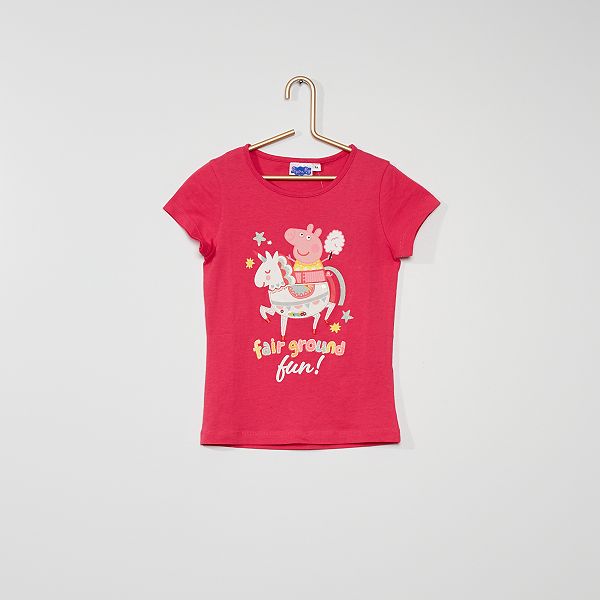 T Shirt Peppa Pig Fille 3 12 Ans Fuchsia Kiabi 8 00