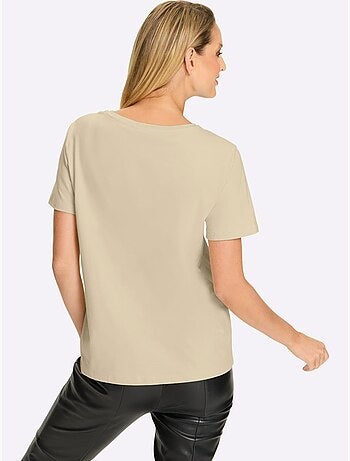 T-shirt perles fantaisie - taille standard - helline